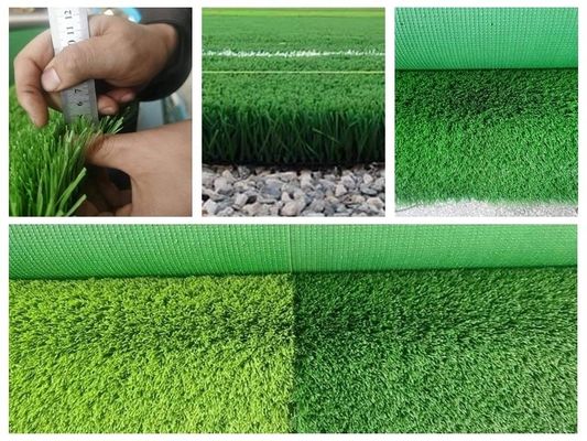 টেকসই নির্মাণ সবুজ PE 12000 DTEX ফুটবল মাঠের জন্য কৃত্রিম ঘাস