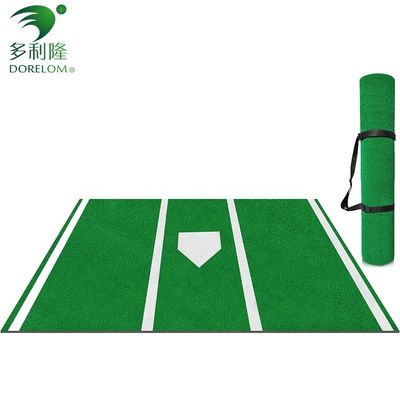 PE Monofilament পিপি কোঁকড়ানো ফাইবার বেসবল ব্যাটিং প্যাড কুশন কৃত্রিম ঘাস ম্যাট