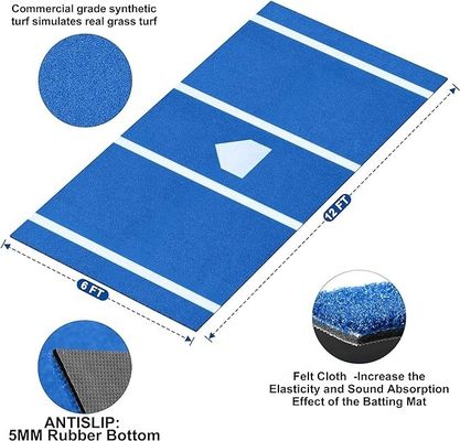 PE Monofilament PP Curly Fiber Batting Mat রেগুলেশন আকার ইনডোর আউটডোর জন্য ঘাস